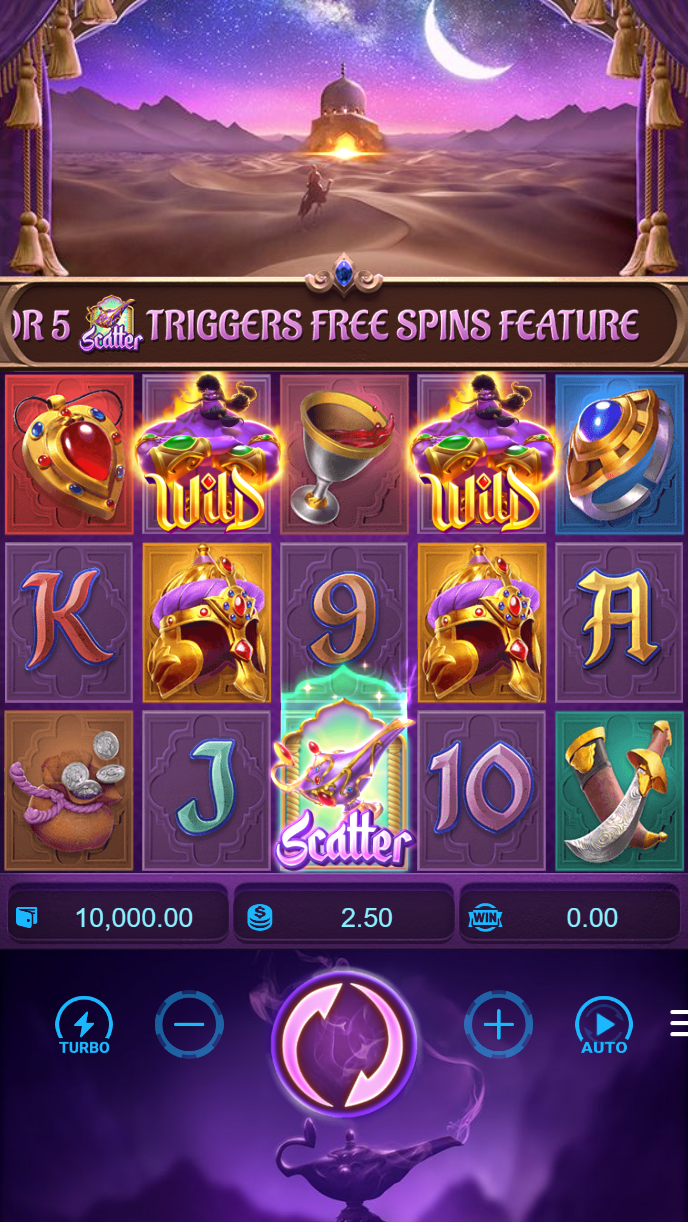 Galactic Gems slot game interface on ombak123 login mobile showing cosmic symbols and bonus triggers